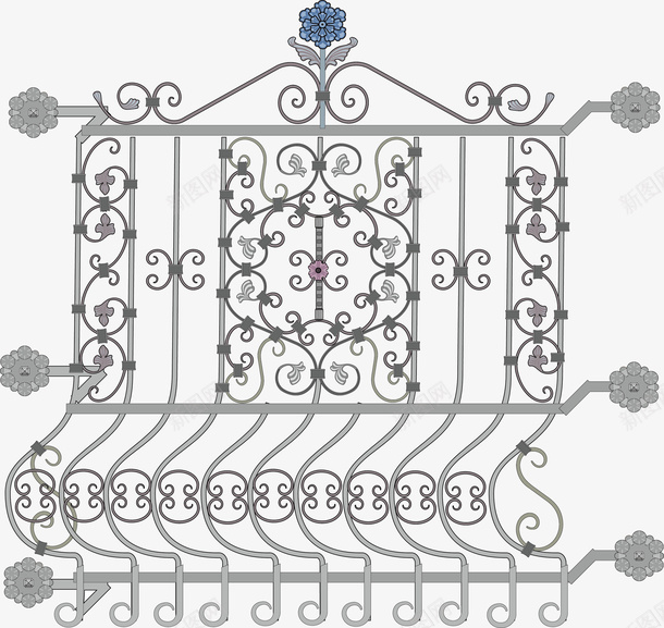 古典花纹铁门png免抠素材_新图网 https://ixintu.com 古典 围栏 护栏 栅栏 欧式 欧式围栏 欧式花纹围栏 花纹 铁制围墙 铁围栏 铁材质 铁艺 铁门 锻造