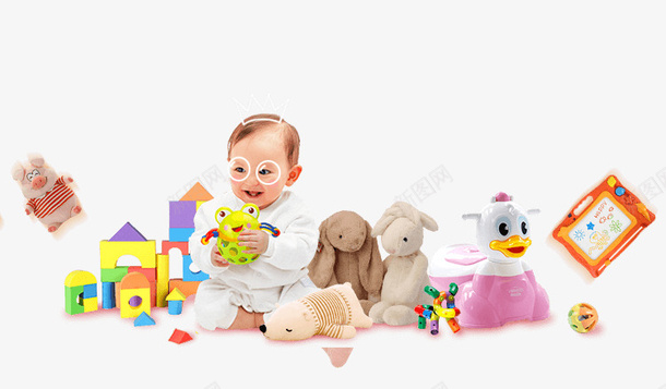 可爱的小孩母婴活动会场png免抠素材_新图网 https://ixintu.com 会场 可爱 小孩 母婴 活动