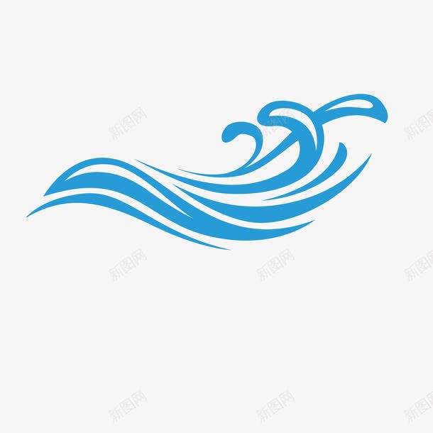 蓝色波涛汹涌png免抠素材_新图网 https://ixintu.com 汹涌 波涛 海水纹 海浪 蓝色
