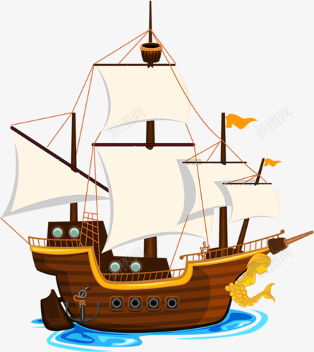 帆船png免抠素材_新图网 https://ixintu.com 大船 海船 白色船只 船只