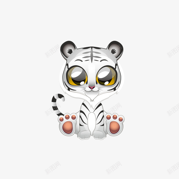 小白虎可爱的大眼睛矢量图eps免抠素材_新图网 https://ixintu.com 东北虎 亮晶晶的眼睛 可爱 可爱大眼睛 可爱白虎 四圣兽 大眼睛 小白虎 矢量图