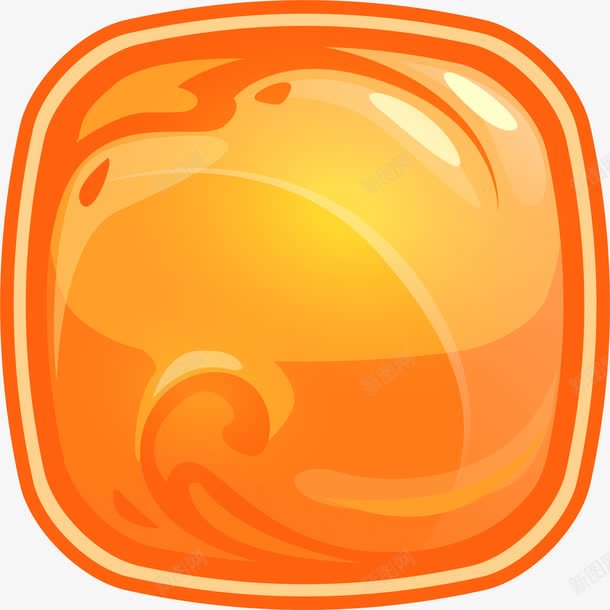 橙色闪耀方块糖果png免抠素材_新图网 https://ixintu.com 方块糖果 方糖 橙色糖果 甜品 糖果店 装饰图案
