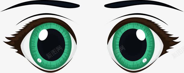 绿色眼睛png免抠素材_新图网 https://ixintu.com 一字眉 卡通眉 卡通眼睛 眉毛 眼眉 眼睛 眼睛矢量图 眼睫毛 眼线