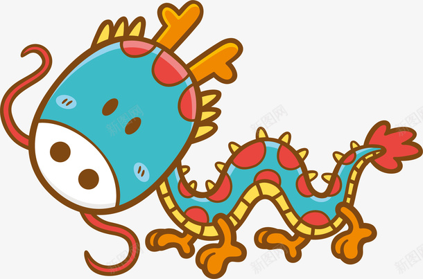 水彩卡通龙矢量图ai免抠素材_新图网 https://ixintu.com 创意 动物 大龙 彩色 水彩 神圣 设计 矢量图