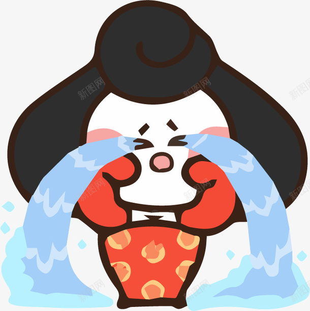 手绘卡通Q版唐代仕女哭泣png免抠素材_新图网 https://ixintu.com 仕女 卡通 古代 古代仕女图 古装 唐代 唐朝 唐朝胖美人 女娃 泪眼汪汪 红色