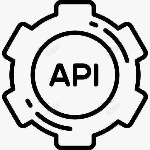 API图标png_新图网 https://ixintu.com 工具和器具 电脑 设置 齿轮