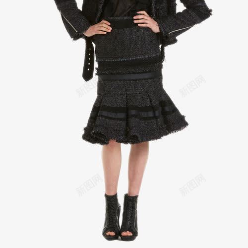 粗花呢鱼尾裙摆女士半裙png免抠素材_新图网 https://ixintu.com GREEDILOUS TRUMPET TWEED 女士半裙 深灰色 粗花呢 鱼尾裙摆