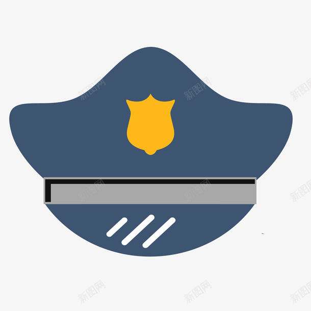 扁平化警察帽子矢量图图标eps_新图网 https://ixintu.com UI图标 h5图标 扁平化 扁平化UI 游戏UI 界面UI 网页UI 警察帽子 矢量图