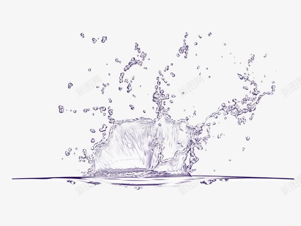 水花四溅png免抠素材_新图网 https://ixintu.com 明亮 水珠 清澈 透彻