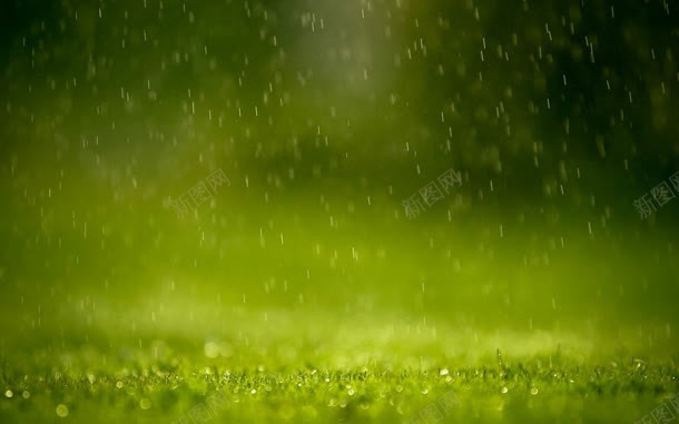 雨季绿色宽屏背景jpg设计背景_新图网 https://ixintu.com 绿色 背景 雨季