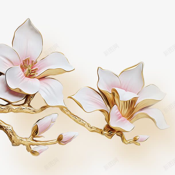 粉色玉兰花png免抠素材_新图网 https://ixintu.com PNG 植物 玉兰花 粉色