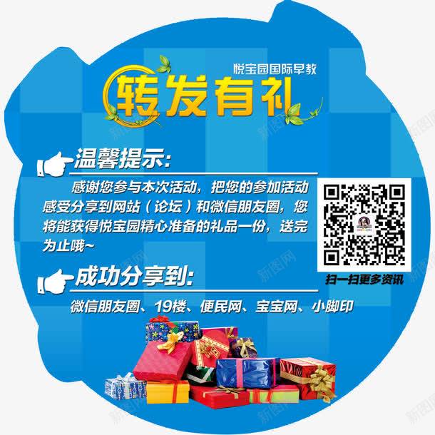 转发有礼png免抠素材_新图网 https://ixintu.com 微信扫一扫 有礼 礼品 蓝色 转发 转发有奖 转发有礼