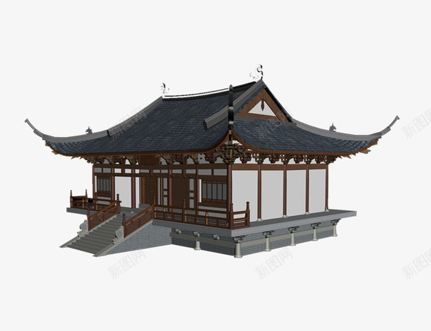 中国风院子png免抠素材_新图网 https://ixintu.com 中国风 中国风客栈 书房 古代 四合院 大户人家 民国 院子