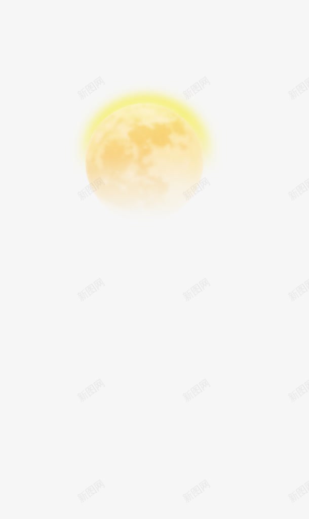 月亮png免抠素材_新图网 https://ixintu.com 元宵节 月亮 模糊效果 黄色