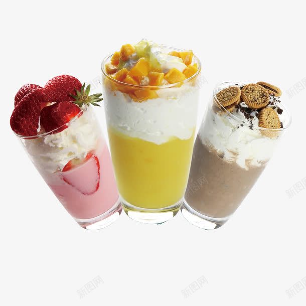夏日特饮png免抠素材_新图网 https://ixintu.com 冰淇淋 冰爽 夏日特饮 巧克力 橙子 牛奶 芒果 草莓 饮料单