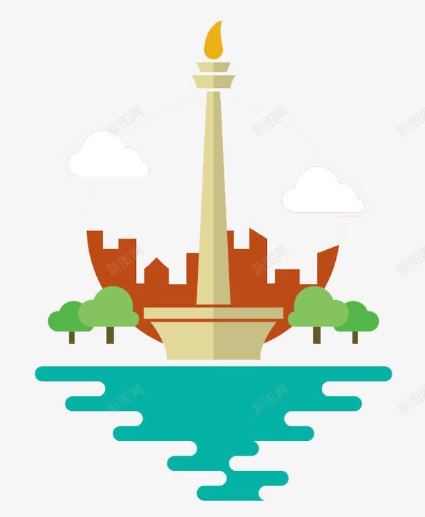 印度尼西亚民族纪念碑png免抠素材_新图网 https://ixintu.com 印尼 印度尼西亚 抗击殖民者 民族纪念碑 独立公园 雅加达