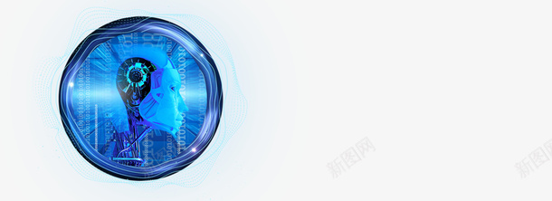 科技元素数据人工智能机器人psd免抠素材_新图网 https://ixintu.com 人工智能 数据 机器人 科技元素