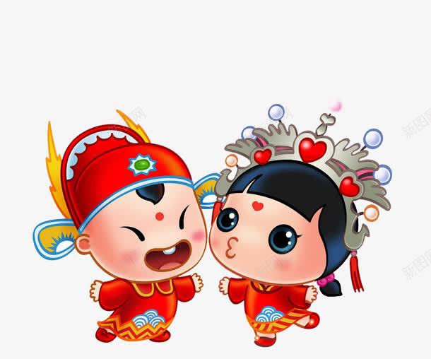 新婚夫妇png免抠素材_新图网 https://ixintu.com 中国风 中国风红嫁衣新娘 古装 情侣头像 新娘 新郎 有情结婚 爱情