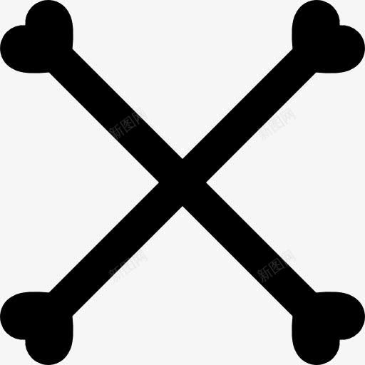 骨骼的轮廓形成一个十字符号图标png_新图网 https://ixintu.com 交叉 医疗 十字标志 骨头 骨骼变异 骨骼的轮廓