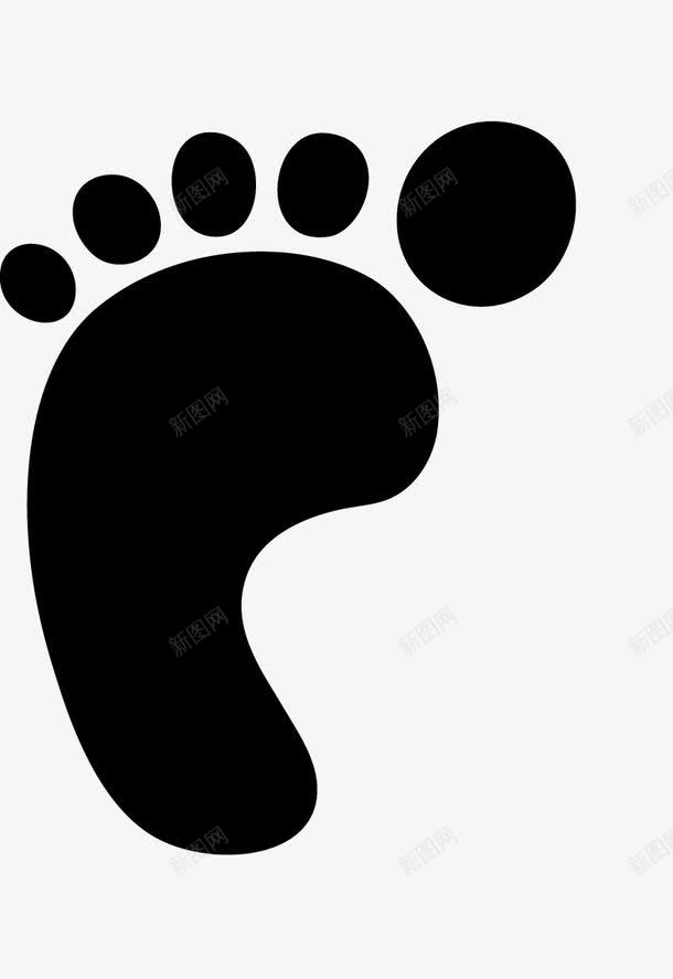 黑色脚丫图标png_新图网 https://ixintu.com 卡通 手绘 粉嫩足底 脚丫 脚掌 足底 黑色