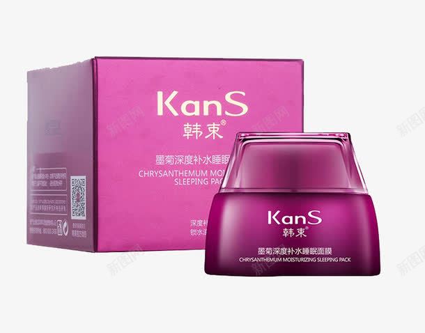 KANS韩束补水睡眠面膜png免抠素材_新图网 https://ixintu.com KANS 产品实物 墨菊 深度 睡眠 补水 面膜 韩束