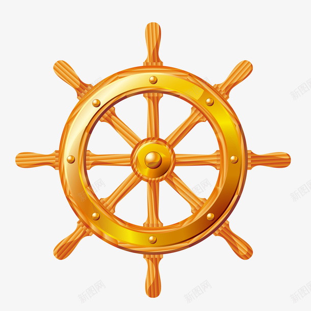 木质船舵矢量图ai免抠素材_新图网 https://ixintu.com 方向 木质船舵 海上航行 海航 航海 矢量图