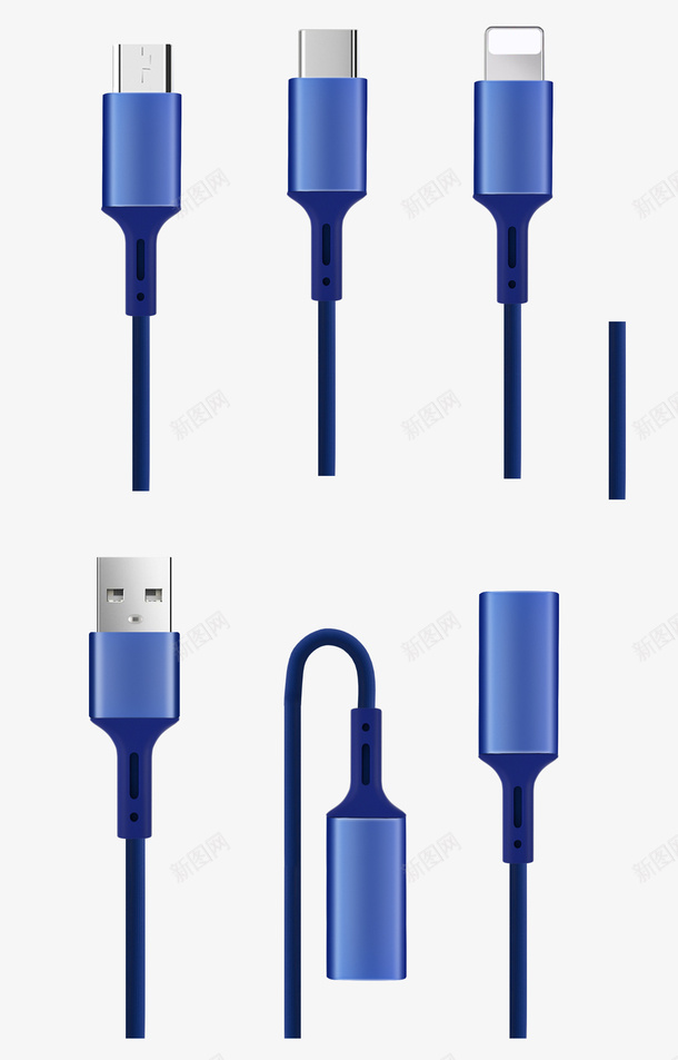 精修一拖三数据线安卓苹果数据线png免抠素材_新图网 https://ixintu.com typec数据线 一拖三 安卓数据线 数据线精修 苹果数据线