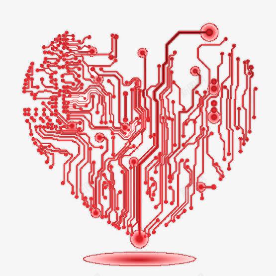 中国风跳动的爱心png免抠素材_新图网 https://ixintu.com 光点 婚姻登记 心电图 心跳 有力