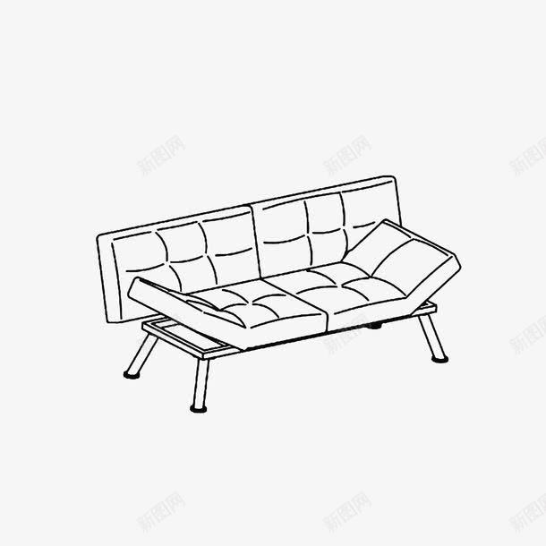 沙发床两用家具png免抠素材_新图网 https://ixintu.com 家具简笔 手绘线稿图 方便好用家具 沙发床两用家具