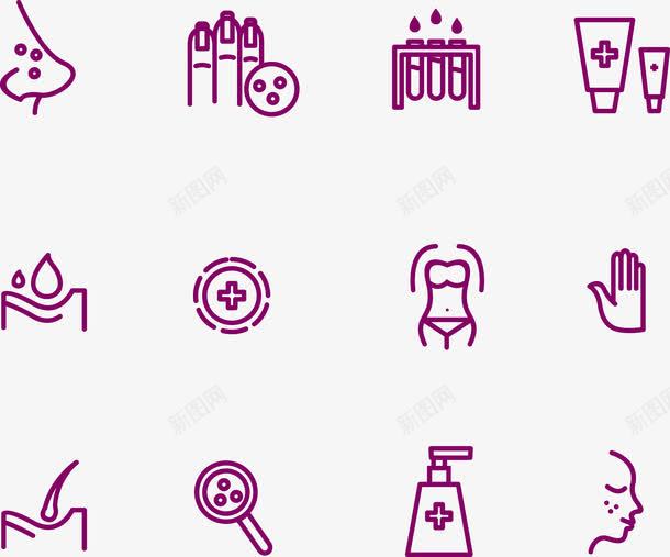 彩绘清洁用品png免抠素材_新图网 https://ixintu.com 卡通痘痘 手指 手掌 放大镜 毛孔 清洁用品 痘痘 鼻子