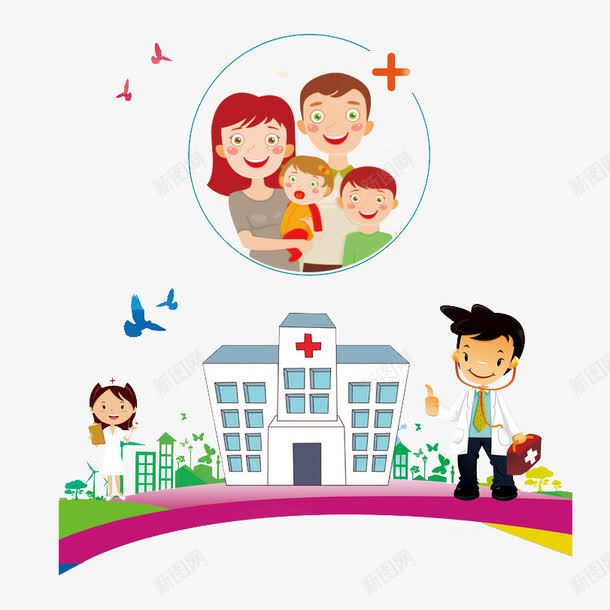卡通妇幼保健医院图标