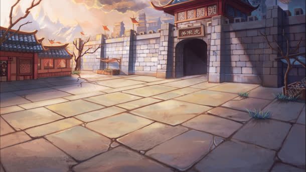 动漫古城门海报背景png免抠素材_新图网 https://ixintu.com 城门 海报 背景