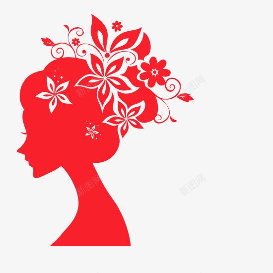 妇女节女子剪纸妈妈png免抠素材_新图网 https://ixintu.com 剪纸 女子 妇女节 妈妈