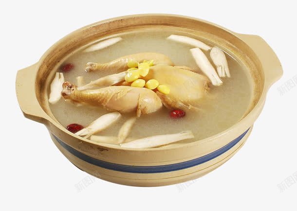 营养鸡汤砂锅食材png免抠素材_新图网 https://ixintu.com 营养 鸡汤
