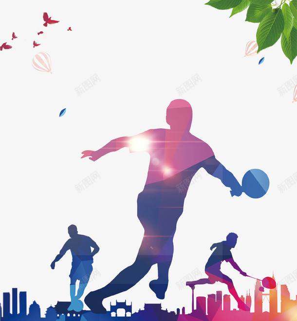 创意乒乓球比赛人物剪影psd免抠素材_新图网 https://ixintu.com 乒乓球 人物 体育 创意设计 剪影 比赛 运动