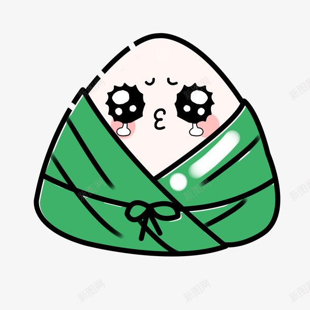 亲亲嘴巴的卡通粽子png免抠素材_新图网 https://ixintu.com 亲亲表情 可爱的 端午节 简图 粽子 萌萌哒