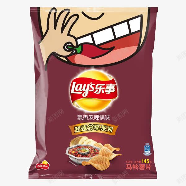 乐事飘香麻辣锅味145克png免抠素材_新图网 https://ixintu.com 145克 乐事 美味 膨化食品 营养 薯片 零食 飘香麻辣锅味