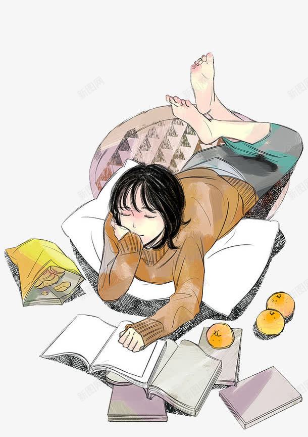 动画风格放松心情休假png免抠素材_新图网 https://ixintu.com 享受 享受假日 动画风格 度假 放松 放松心情 放松旅行 放松身心