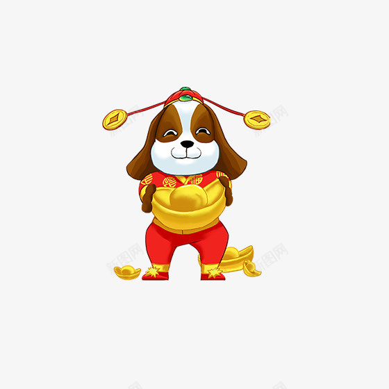 狗年发财psd免抠素材_新图网 https://ixintu.com 发福 发财 喜庆 团员 春节 热闹 狗年 狗年发财
