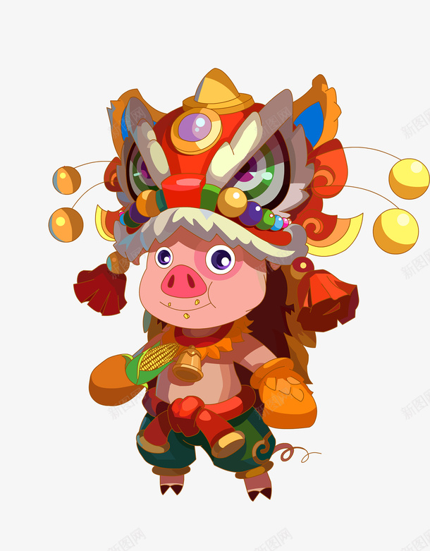 可爱卡通喜庆可商用新年猪猪psd免抠素材_新图网 https://ixintu.com 2019年 卡通 可商用 可爱 可爱猪 喜庆 新年 新年快乐 猪年 猪猪