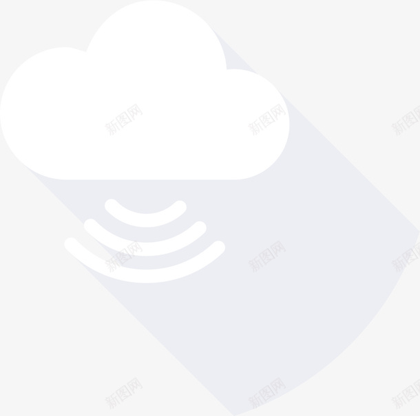 白色扁平云端信号png免抠素材_新图网 https://ixintu.com wifi 世界电信日 云端信号 信号 无线网 移动网络 网络