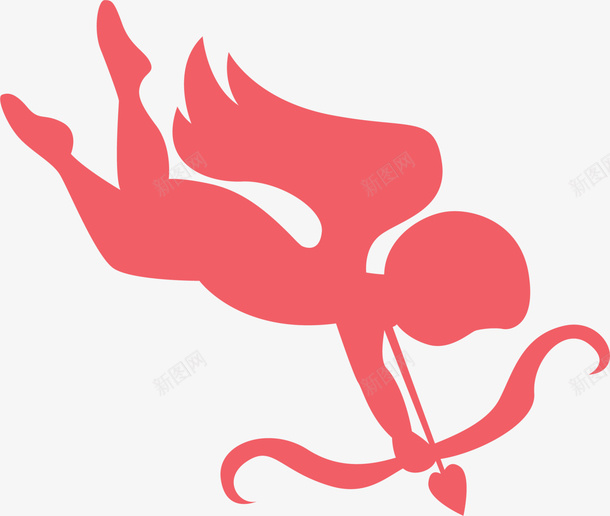 情人节爱神丘比特png免抠素材_新图网 https://ixintu.com 情人节 拉弓的箭 爱心弓箭 爱情 爱神丘比特 红色弓箭 红色翅膀