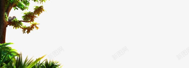绿色卡通小树丛png免抠素材_新图网 https://ixintu.com 卡通 树丛 绿色