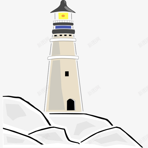 卡通灯塔矢量图eps免抠素材_新图网 https://ixintu.com 企业文化 卡通 展望未来 灯塔 矢量素材 矢量图