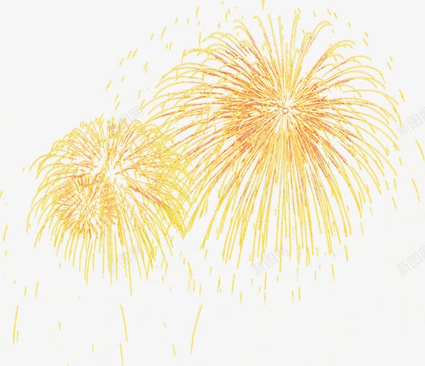卡通橘色烟花png免抠素材_新图网 https://ixintu.com 卡通 喜庆 庆祝 橘色 烟花 绽放的烟花 节日