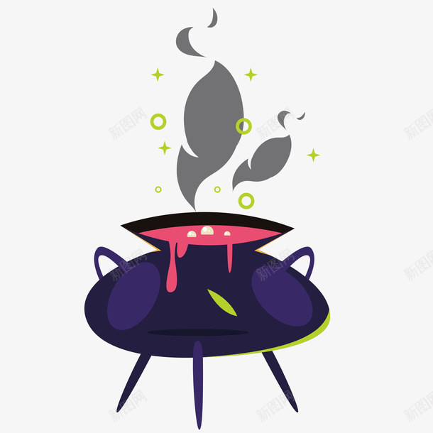 万圣节元素之魔法药水炼炉png免抠素材_新图网 https://ixintu.com 万圣节 万圣节元素 药炉 魔法 魔法药水炼炉