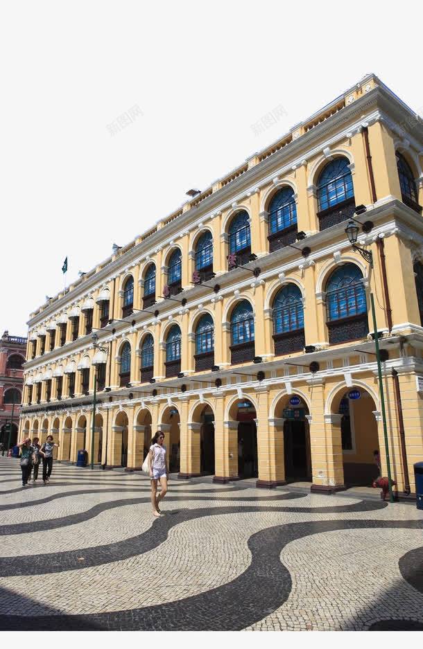澳门的步行街骑楼png免抠素材_新图网 https://ixintu.com 中华人民共和国香港特别行政区 中国澳门 人文建筑 步行街 港澳游 澳门 澳门旅 赌城澳门 骑楼