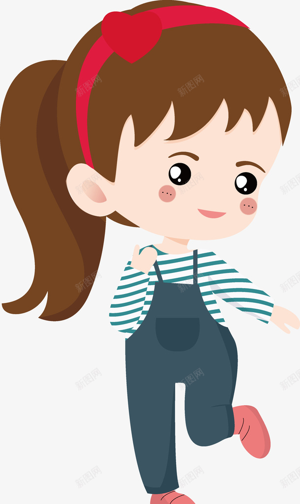 卡通扎辫子女孩矢量图ai免抠素材_新图网 https://ixintu.com 人物 健康 卡通 可爱 可爱的 女孩 扎辫子 爱侣 红发卡 矢量图