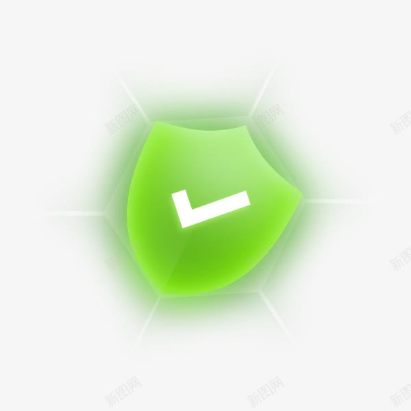荧光绿安全保障对勾png免抠素材_新图网 https://ixintu.com 保障 安全 对勾 荧光