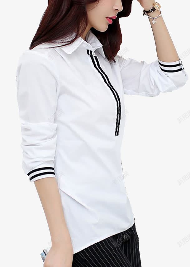 都市女性休闲时尚立体白衬衫png免抠素材_新图网 https://ixintu.com 休闲 女装 时尚 白衬衣 白衬衫 白衬衫人